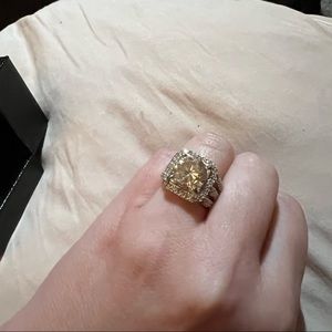 5.65 Eye Catching Light Champagne Authentic Diamond Ring